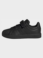 adidas Black Street Talk Elastic Lace Kids Trainers - Image 10 of 10