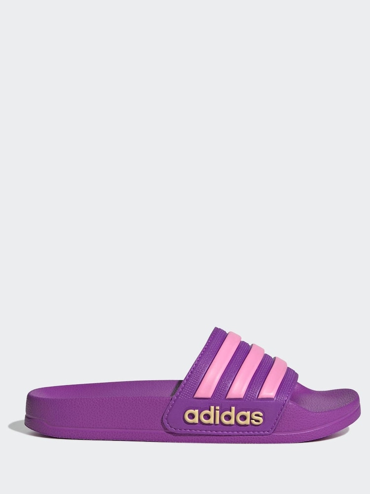 adidas Purple Adilette Kids Swim Sandals - Image 1 of 10