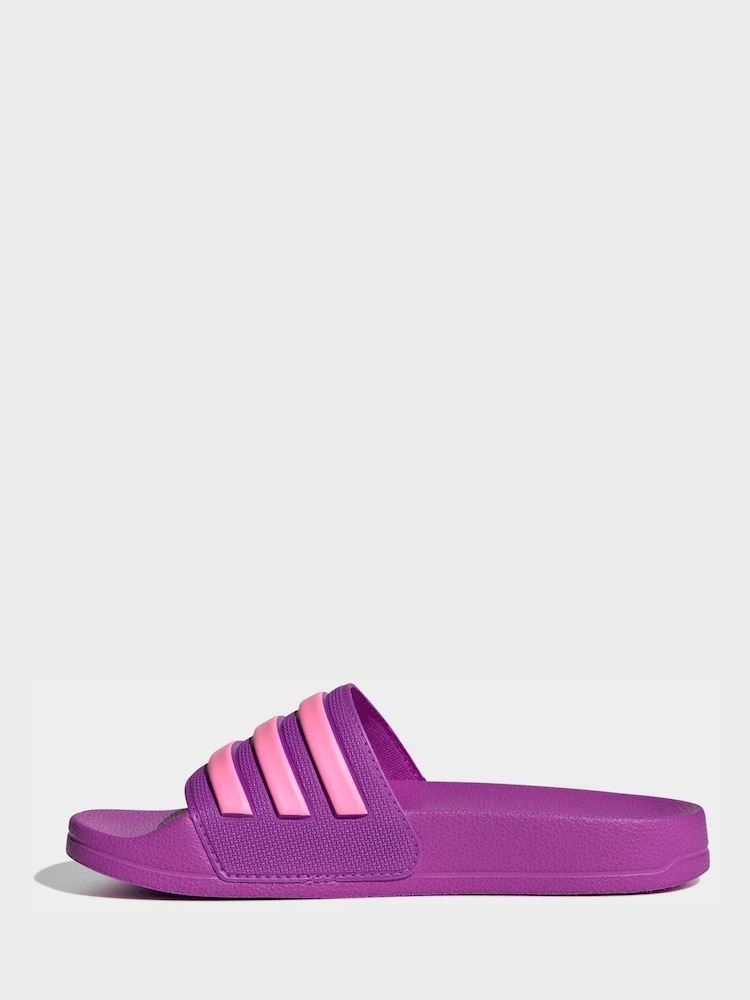 adidas Purple Adilette Kids Swim Sandals - Image 2 of 10