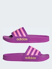 adidas Purple Adilette Kids Swim Sandals - Image 6 of 10