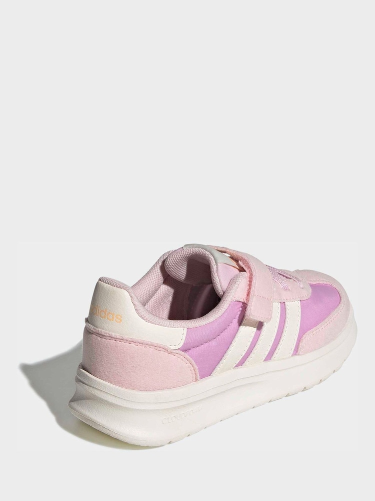 adidas Purple Run 70s 2.0 Hook and Loop Kids Trainers - Image 9 of 9