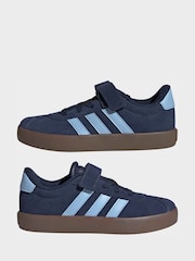 أزرق داكن - حذاء رياضي VL Court 3.0 بشريط لاصق للأطفال من adidas - صورة 5 من 9