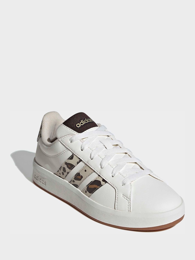 adidas Grand Court 3.0 Junior Trainers White US 4.5 Kids KJ4849/4
