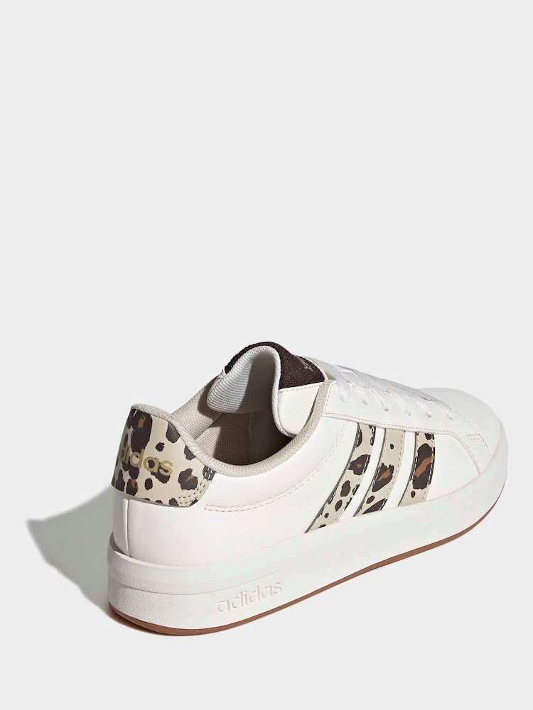 adidas gazelle silver green womens Adidas Grand Court 3.0 | Women's | (Leopard Stripes) Beige/Crystal  Linen/Aurora Coffee/Matte Gold