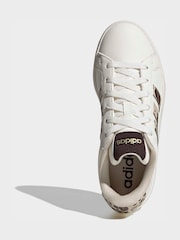 adidas White Grand Court 3.0 Junior Trainers - Image 6 of 9