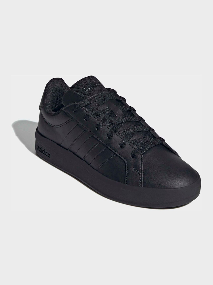 adidas Black Grand Court 3.0 Junior Trainers - Image 2 of 10
