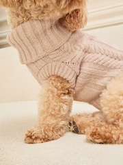 Creme - Suéter canelado brilhante para cães Lipsy - Imagem 3 de 8