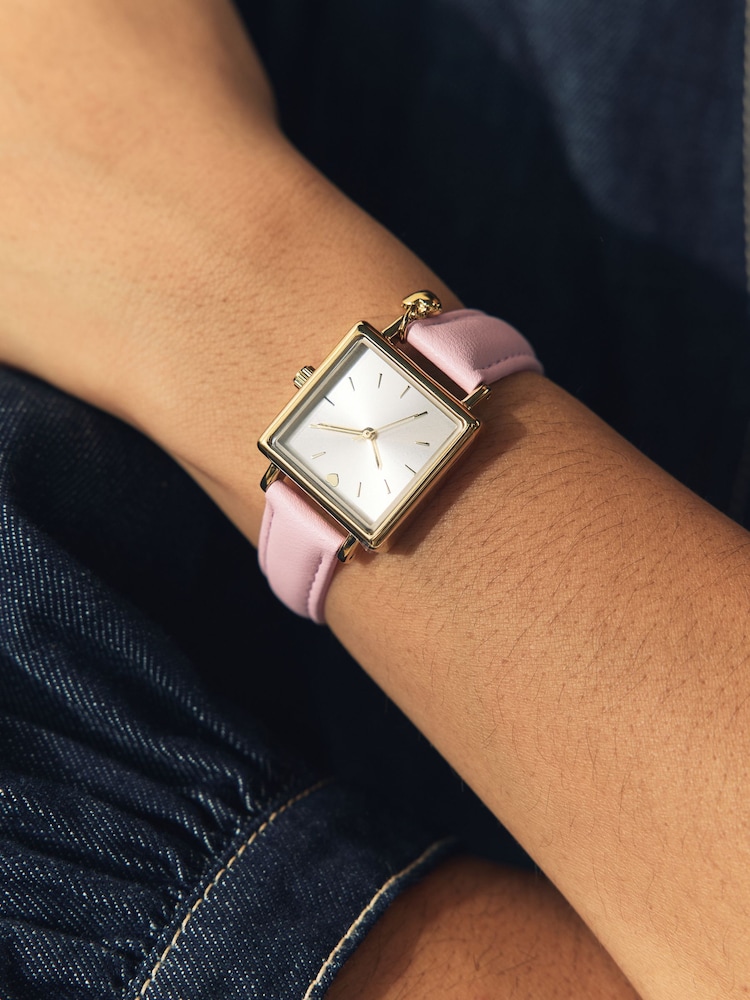 Pink Heart Charm Detail Watch - Image 2 of 5