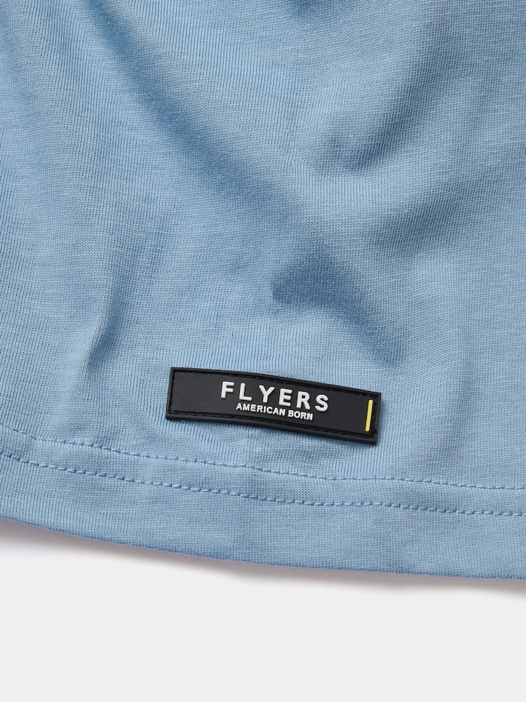 Flyers Mens Blue Print T-Shirt - Image 2 of 3