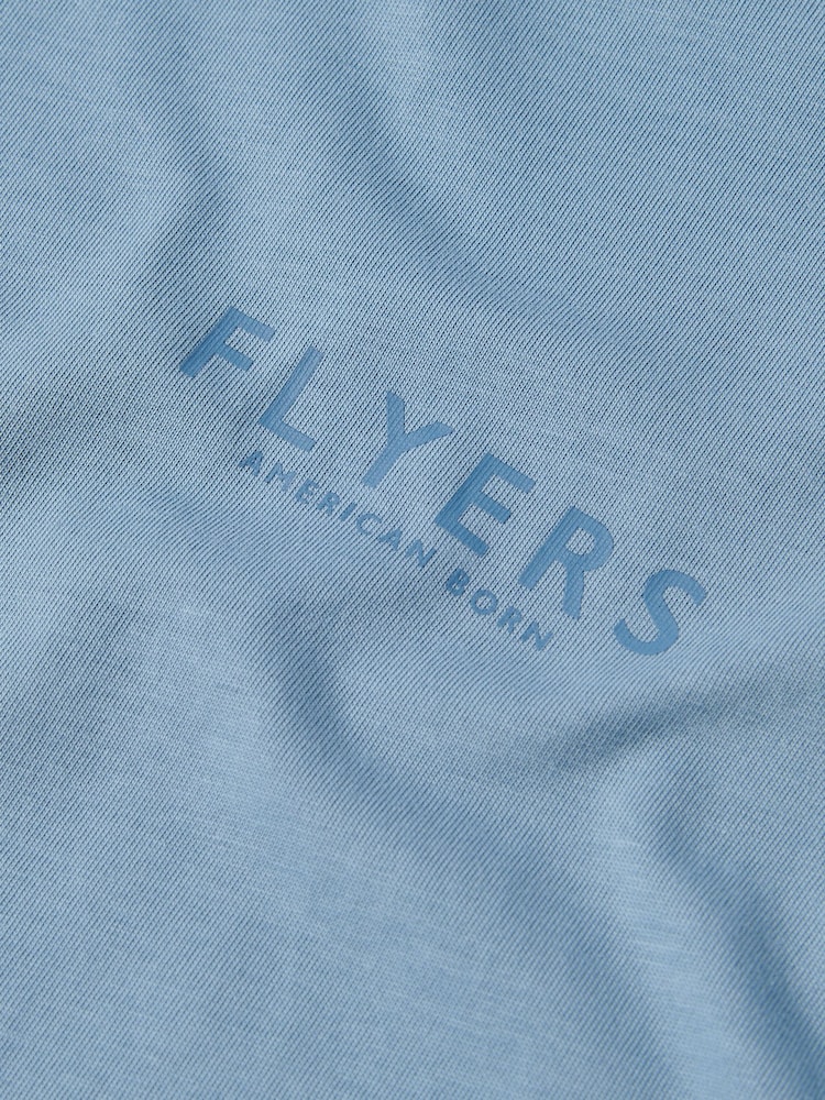 Flyers Mens Blue Print T-Shirt - Image 3 of 3