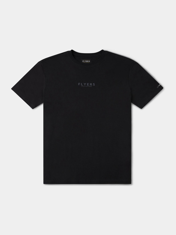 Flyers Mens Print Black T-Shirt - Image 1 of 3