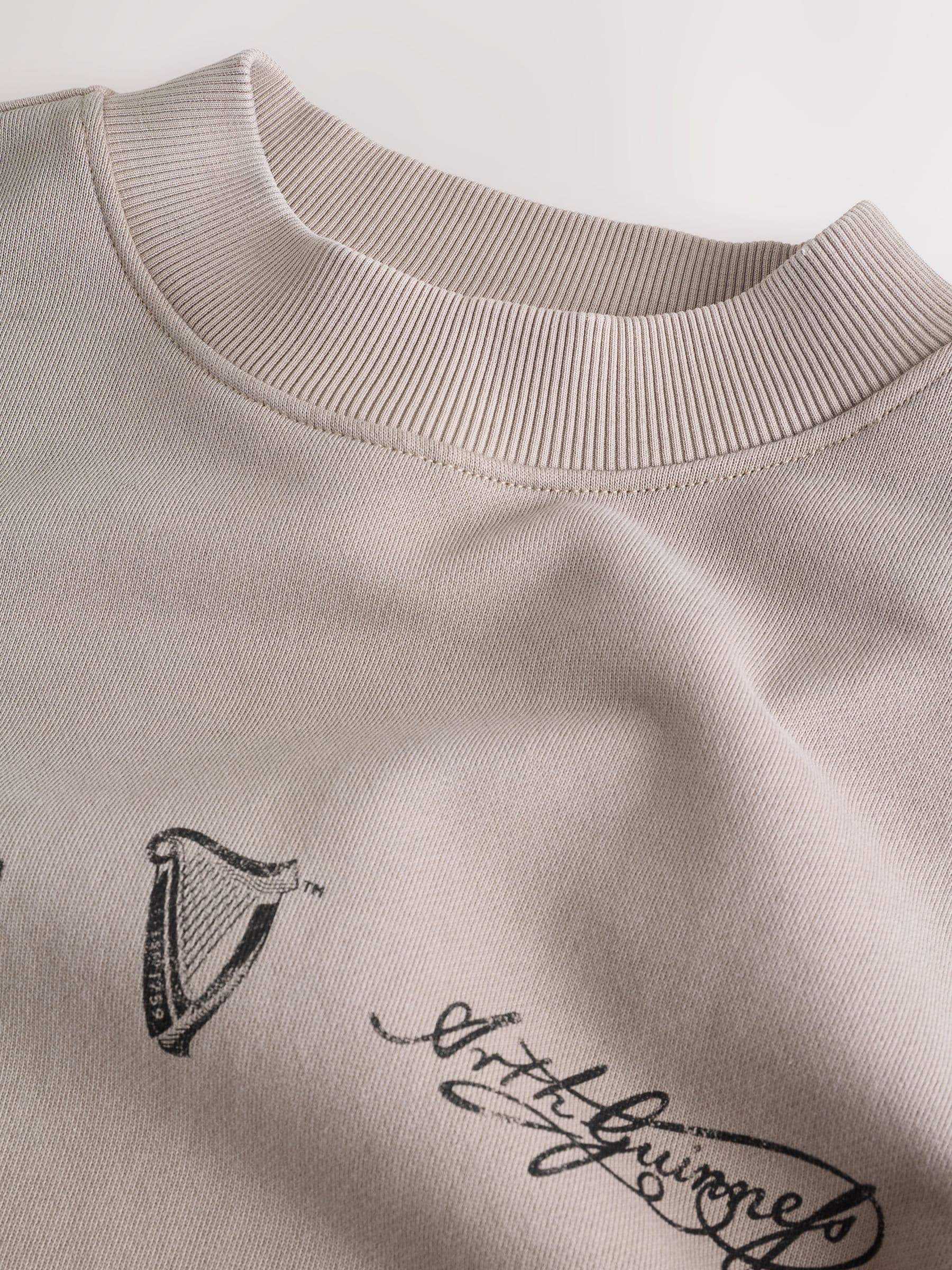 Buy Neutral Stone Guinness Graphic Crew Neck Sweatshirt from Next USA