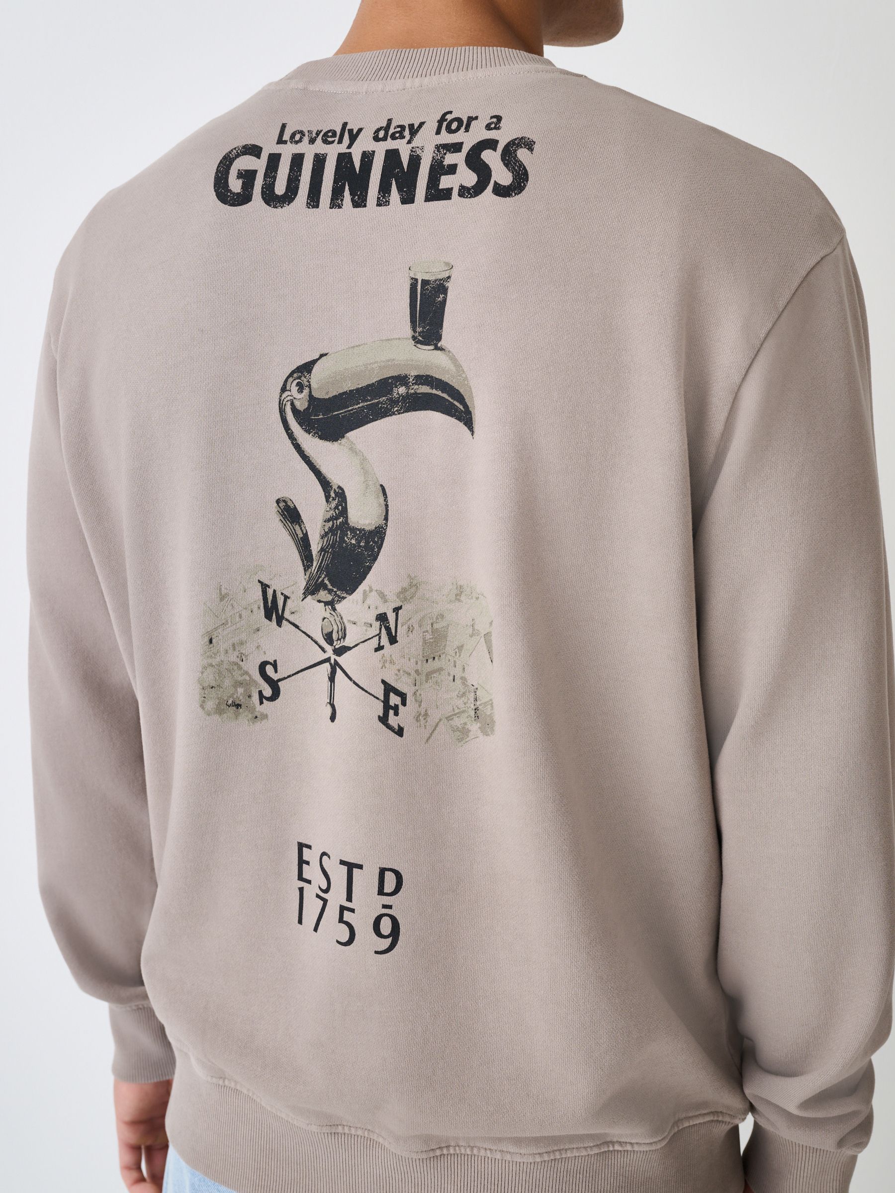 Buy Neutral Stone Guinness Graphic Crew Neck Sweatshirt from Next USA