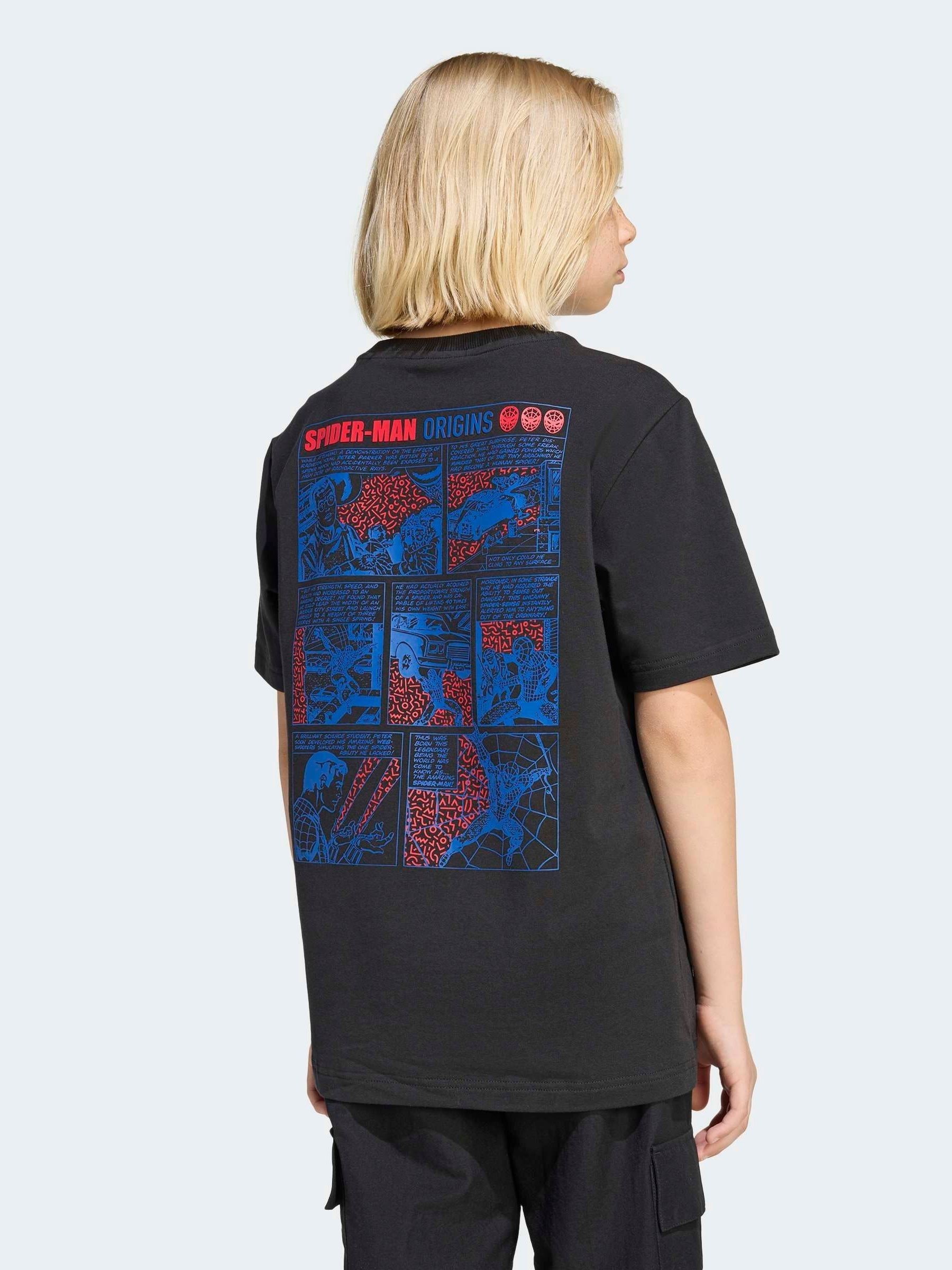 Buy adidas Black Marvel Spider-Man Graphic T-Shirt from Next South