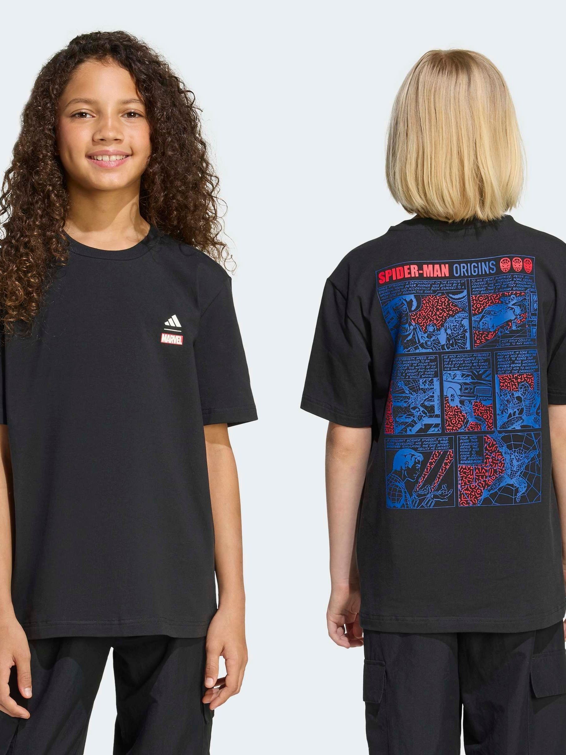 Buy adidas Black Marvel Spider-Man Graphic T-Shirt from Next USA
