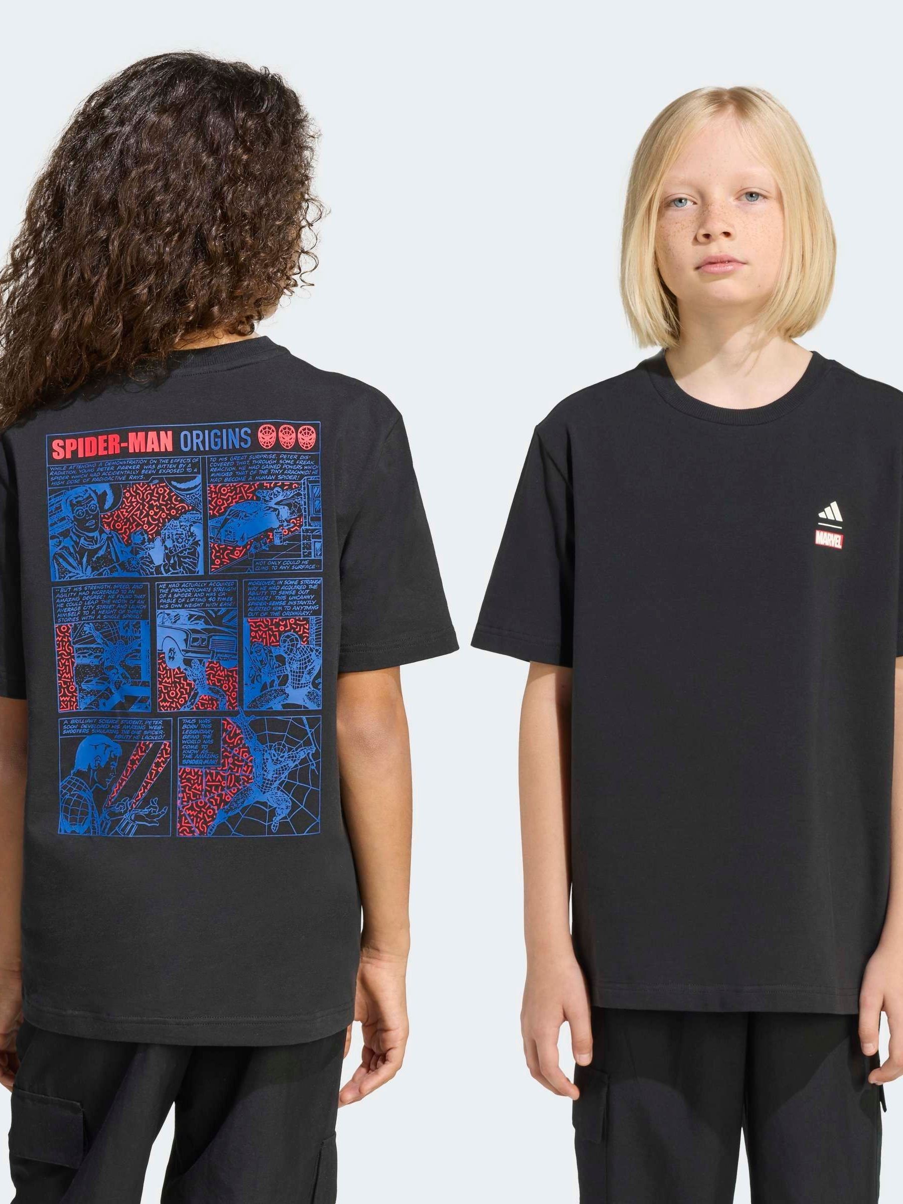 Buy adidas Black Marvel Spider-Man Graphic T-Shirt from Next USA