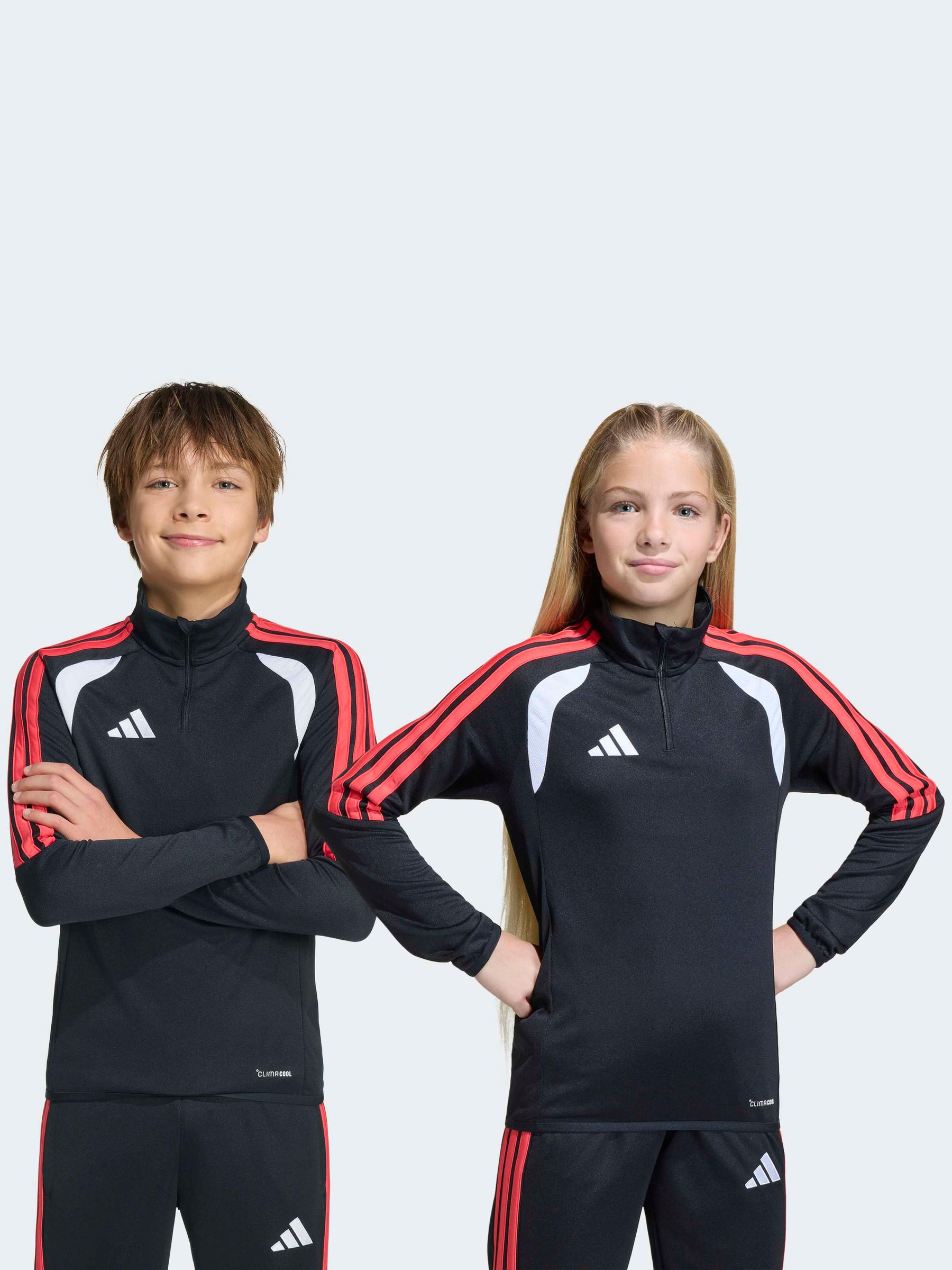Buy adidas Black/Red Tiro 26 League Quarter Zip Training Top from