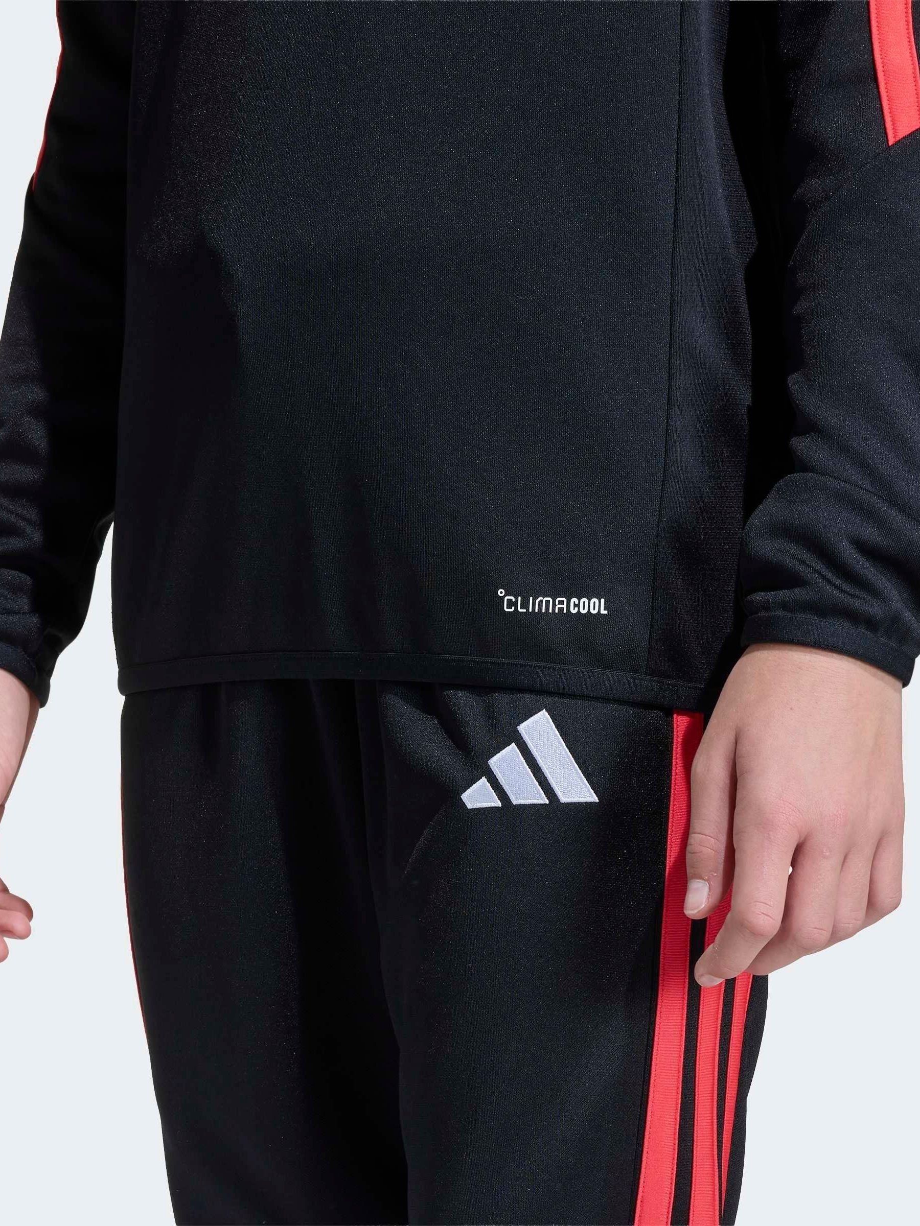 Buy adidas Black/Red Tiro 26 League Quarter Zip Training Top from