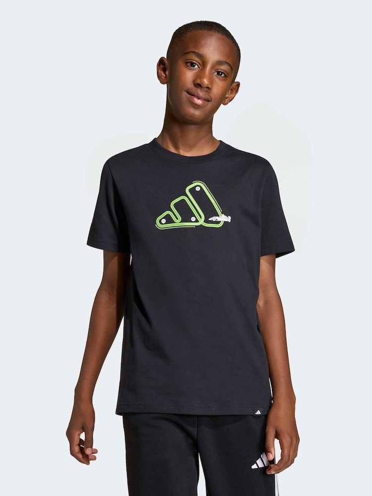 adidas Black Adrenaline Graphic T-Shirt - Image 1 of 6