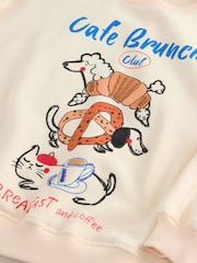 Cream Dog Graphic Sweatshirt (3-16yrs) - Image 3 of 4