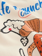 Cream Dog Graphic Sweatshirt (3-16yrs) - Image 4 of 4