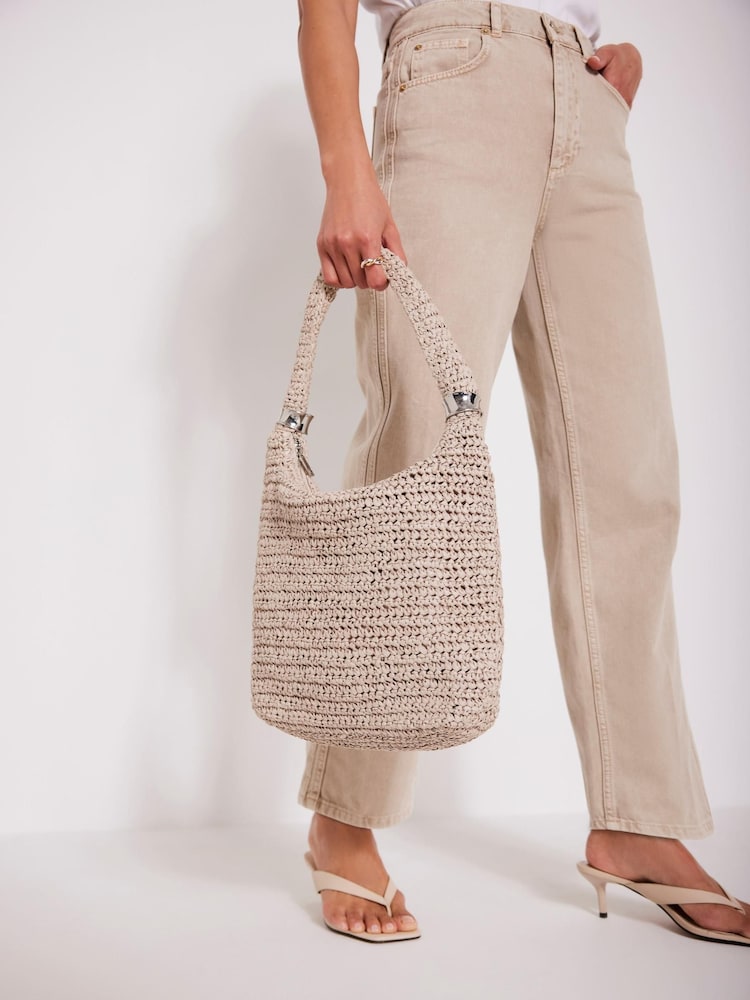 Mint Velvet White Woven Shoulder Bag - Image 4 of 4
