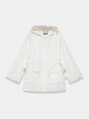 Mint Velvet White Lightweight Hooded Parka - Image 6 of 7