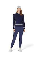 Callaway Apparel Blue Chev Sweater with Tipping - Image 2 of 4