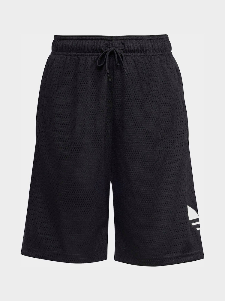 adidas Originals Black Oversized Mesh Shorts - Image 6 of 6