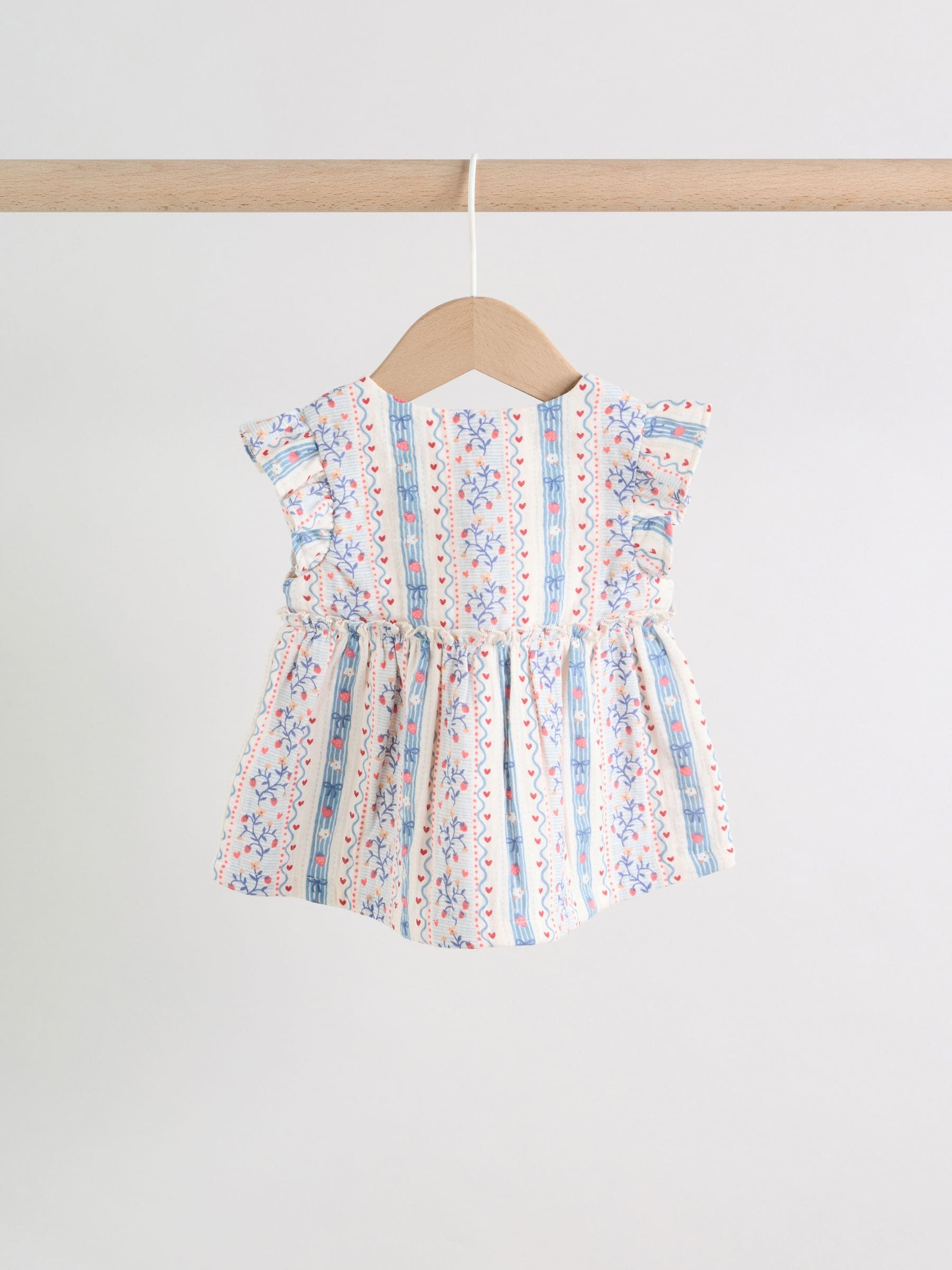 Buy White Strawberry Baby Woven Top and Trousers Set 2 Piece