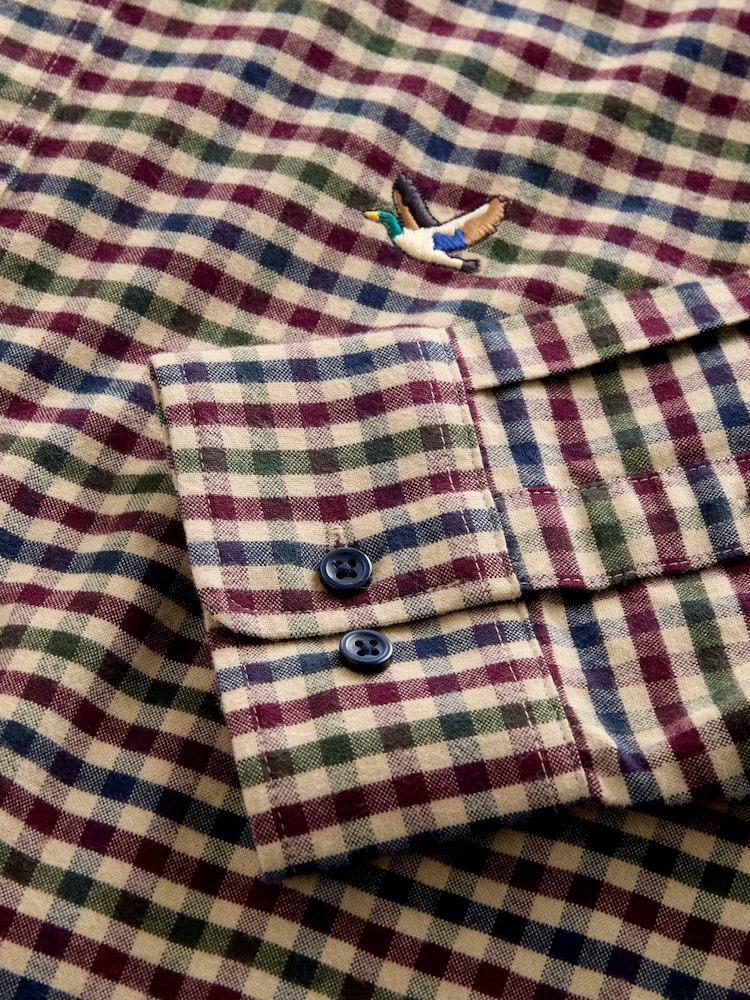 Neutral Brushed Long Sleeve Check Shirt - Image 3 of 3 Neutral Brushed Long Sleeve Check Shirt - Image 3 of 3