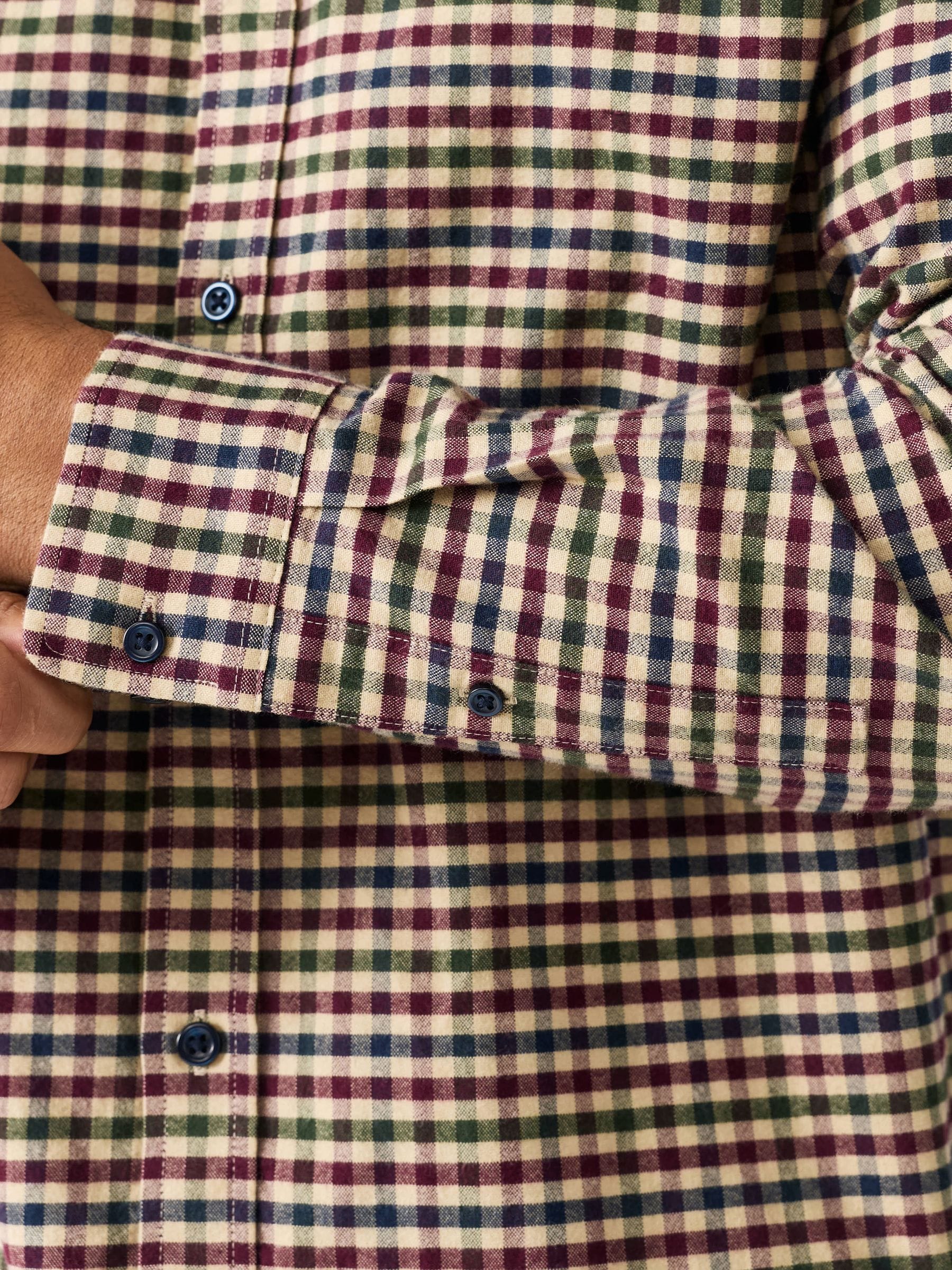 Buy Neutral Embroidered Soft Touch Oxford Long Sleeve Shirt from