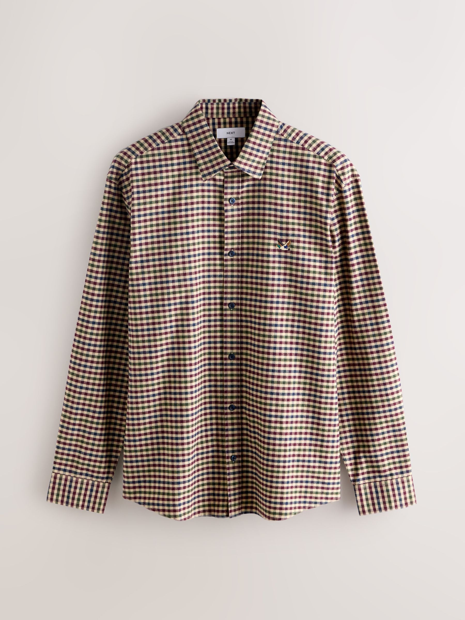 Oxford Touch Soft Embroidered Neutral Buy OU トップス Long from Shirt Sleeve トップス