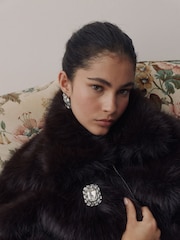 Gun Metal Sparkle Jewel Brooch - Image 1 of 5