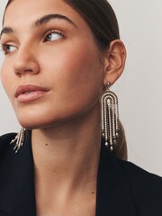 Black Sparkle Drop Earrings - Image 3 of 6