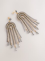 Black Sparkle Drop Earrings - Image 4 of 6