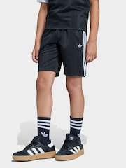 adidas Originals Black 3 Stripe Shorts - Image 1 of 6