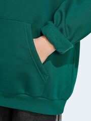 adidas Originals Green Loose Fleece Kids Hoodie - Image 5 of 6