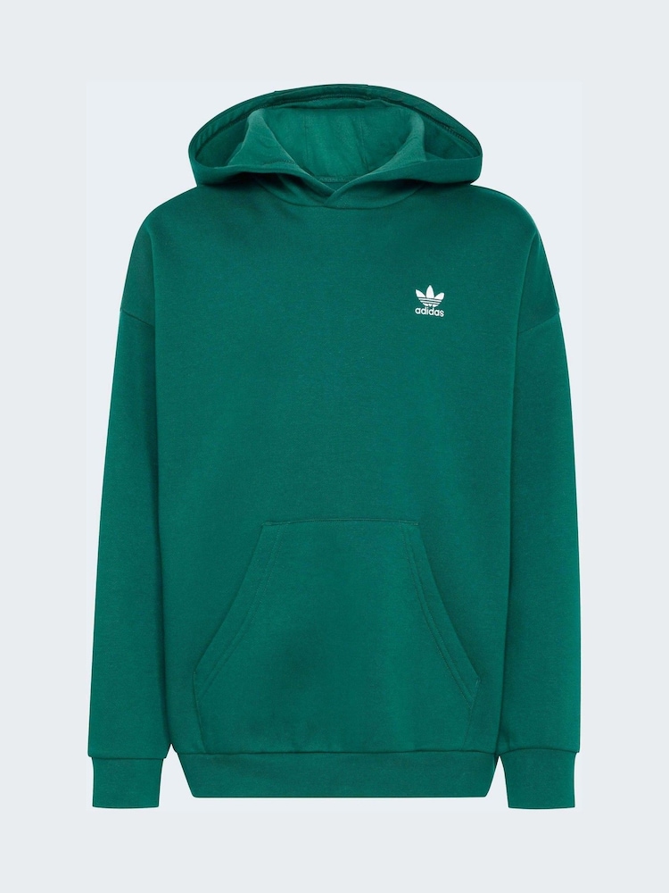 Verde - Sudadera con capucha de forro polar suelta de Adidas Original - Imagen 7 de 7