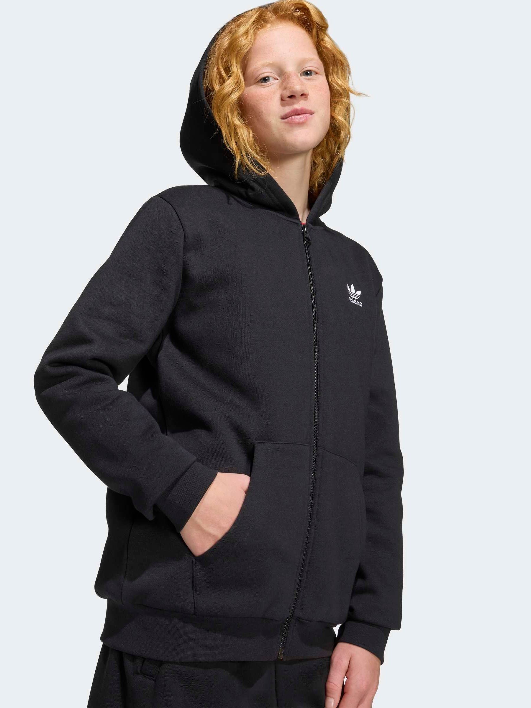Buy adidas Originals Black Oversized Full Zip Hoodie from Next