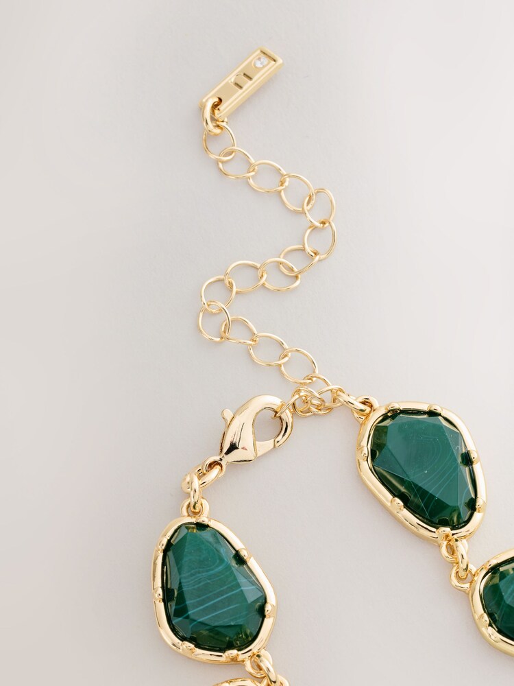 Green Jewel Stone Necklace - Image 3 of 3