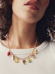 لون ذهبي - Brunch Charm Necklace - صورة 2 من 5