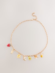 لون ذهبي - Brunch Charm Necklace - صورة 3 من 5