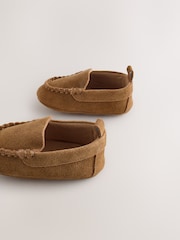 Hellbraun - Baby-Schuhe aus Veloursleder (0–2 M.) - Bild 4 von 5