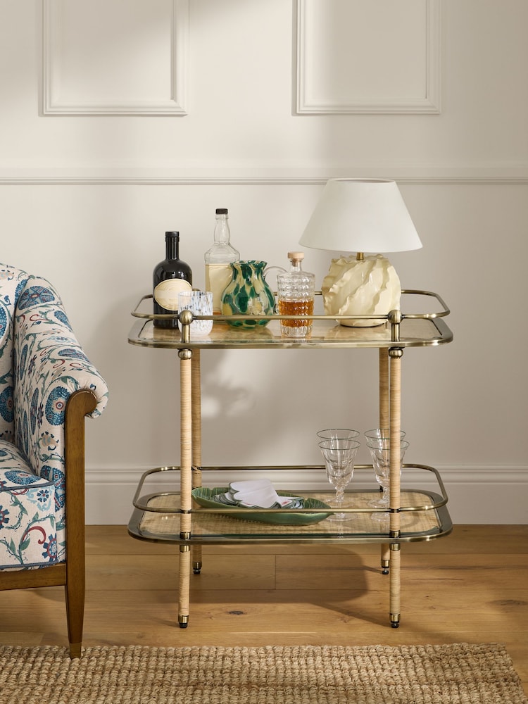 Nina Campbell Antique Brass Sagano Drinks Table - Image 2 of 7 Nina Campbell Antique Brass Sagano Drinks Table - Image 2 of 7
