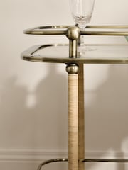 Nina Campbell Antique Brass Sagano Drinks Table - Image 4 of 7
