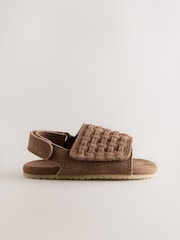 Maro-arămiu Maro - Woven Suede Touch Fastening Baby Sandals (0-2mths) - Imaginea 2 din 5