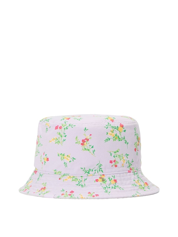 Victoria's Secret PINK Purple Whisper Floral Reversible Bucket Hat - Image 1 of 3