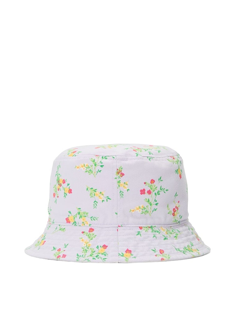 Victoria's Secret PINK Purple Whisper Floral Reversible Bucket Hat - Image 2 of 3