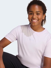 adidas Purple Essentials Kids T-Shirt - Image 4 of 6